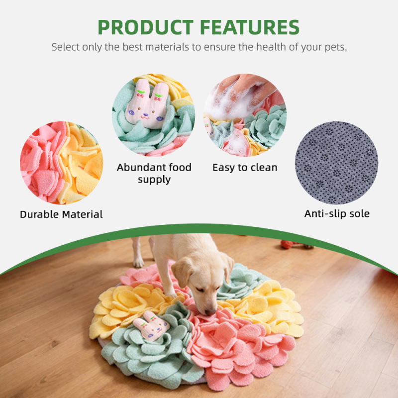 Pet Nose Work Smell Snuffle Mat Training Feeding Foraging Skill Blanket Dog Sniffing Mat