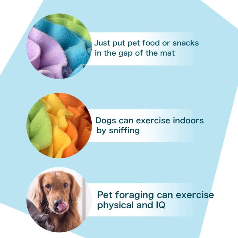 Pet Nose Work Smell Snuffle Mat Training Feeding Foraging Skill Blanket Dog Sniffing Mat