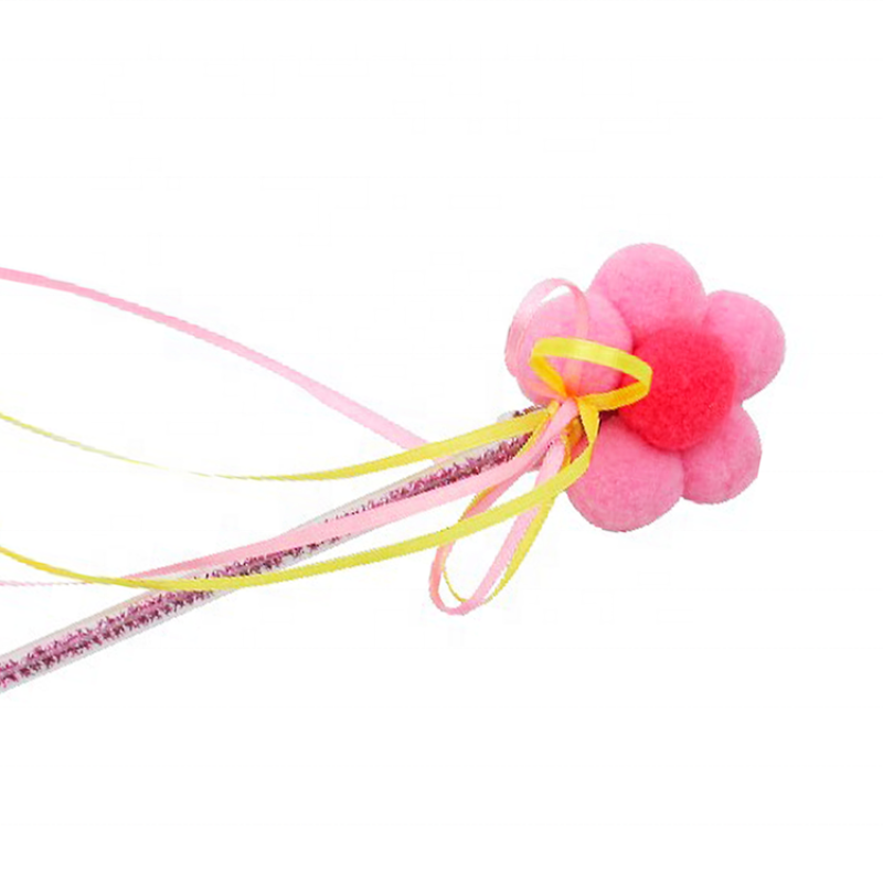 Cat Toys Interactive Cat Wands Teaser Kitten Toys Cat Stick with Balls,Bells and Tassel Having Fun Exercise Playing