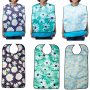 Hot Sell Washable Reusable Waterproof Clothing Protector Adult Bib with Optional Crumb Catcher
