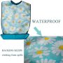 Hot Sell Washable Reusable Waterproof Clothing Protector Adult Bib with Optional Crumb Catcher