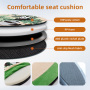 Waterproof Swivel Seat Cushion Durable Rotating Pad Back Support Easy Clean Polyester Velvet PP Foam Filled for Elderly Use