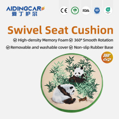 Waterproof Swivel Seat Cushion Durable Rotating Pad Back Support Easy Clean Polyester Velvet PP Foam Filled for Elderly Use