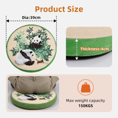 Waterproof Swivel Seat Cushion Durable Rotating Pad Back Support Easy Clean Polyester Velvet PP Foam Filled for Elderly Use