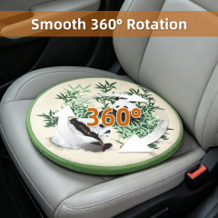 Waterproof Swivel Seat Cushion Durable Rotating Pad Back Support Easy Clean Polyester Velvet PP Foam Filled for Elderly Use
