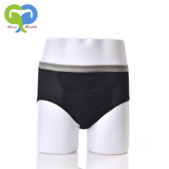 Incontinence Panties For Men Waterproof Boxers & Briefs Black White 100% Cotton PU-602