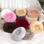 Round Bolster Small or Medium Machine Washable Calming Cozy Donut Cuddlers Soft Microfleece Pet Bed Travel Cat Bed Modern Sleep