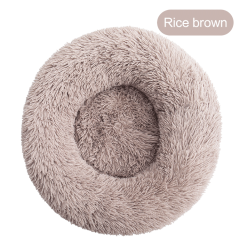 Round Bolster Small or Medium Machine Washable Calming Cozy Donut Cuddlers Soft Microfleece Pet Bed Travel Cat Bed Modern Sleep