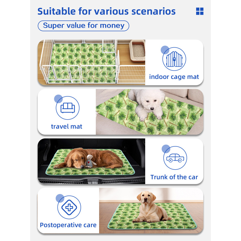 Wholesalers Reusable Dog Pad Non-slip PVC Backing Pet Puppy Training Pee Pad for Dogs