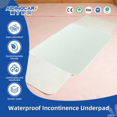 Wholesale Waterproof Incontinence Bed Pads Soft 4-Layer Washable and Reusable Incontinence Bed Adult Underpad
