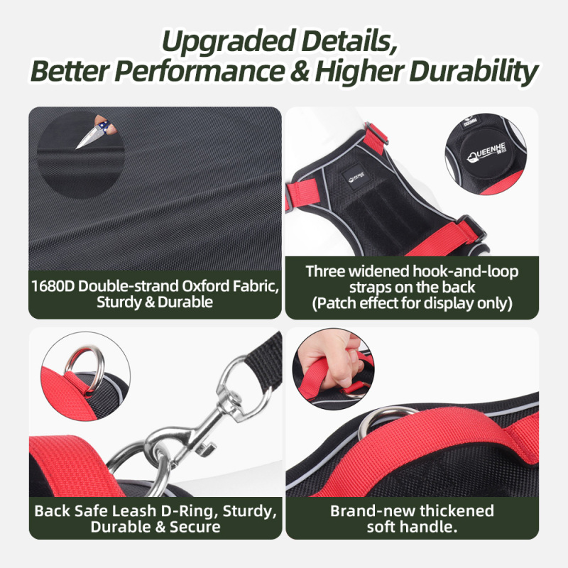 Wholesale Reflective Dog Harnesses  Adjustable Breathable Sport Harness With Handle