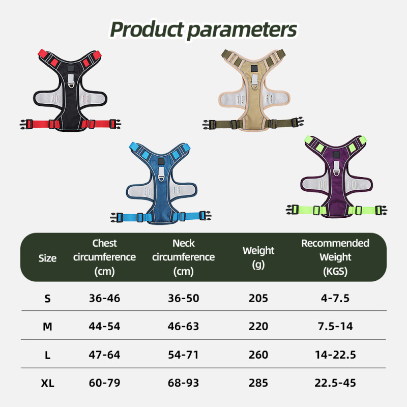 Wholesale Reflective Dog Harnesses  Adjustable Breathable Sport Harness With Handle