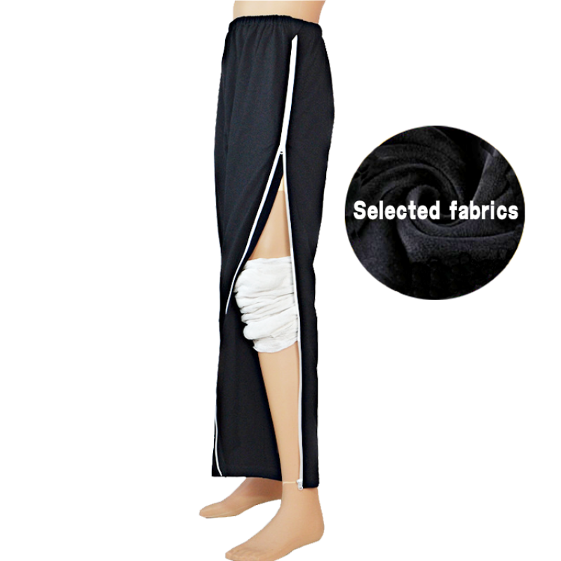 Wholesale Women's Full Opening Nursing Pants Open Crotch Trouser Home Hospital Nursing Incontinence Pants