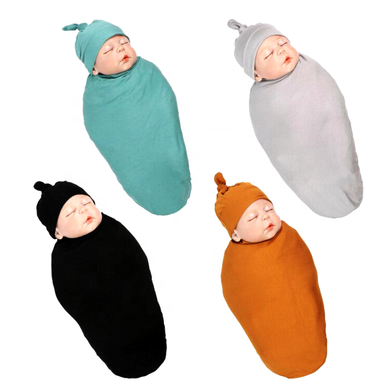 Black Friday Newborn Baby Girl Boy personalized baby Swaddle infant Wrap Blanket Sleeping Bag+Hat 2pcs Outfits baby wrap set