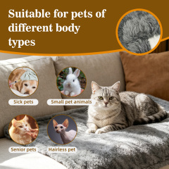 Solid Winter Washable Long Plush 80X55cm Warm Small Animal Sleeping Pet Blanket