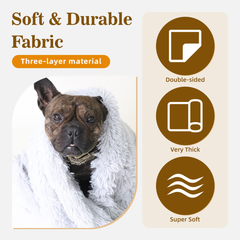 Washable Pet Blanket Premium Fluffy Flannel Fleece Cushion Soft and Warm Mat for Dogs Cats