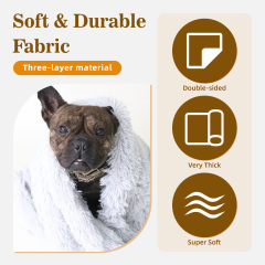 Washable Pet Blanket Premium Fluffy Flannel Fleece Cushion Soft and Warm Mat for Dogs Cats