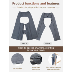 Großhandel mit offenen Baumwoll-Patientenkitteln mit Reißverschluss im Schritt, OP-Kleidung für Patienten, Pflegeuniformen