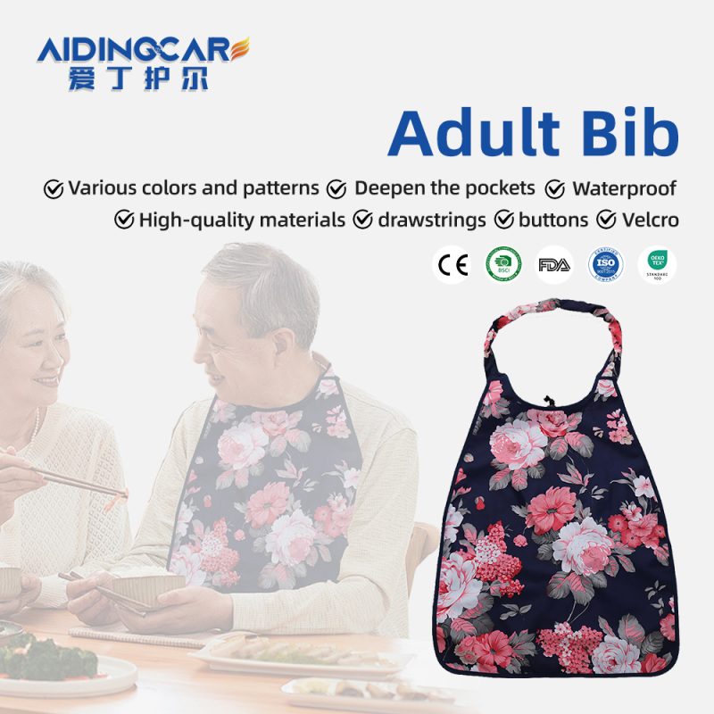 Lätzchen für Erwachsene, wiederverwendbar, wasserdicht, waschbar, Schutz für Esskleidung, verstellbar, robust, langlebig, modisch, latexfrei