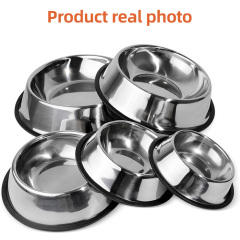 Wholesale Pet Food Container Non-Slip Stainless Steel Dog Bowl