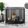 Wholesale Luxury Metal Dog Crate with Detachable Assembly Galvanized Iron Pipe Tray Lock and Button Closure-Pet Supplies