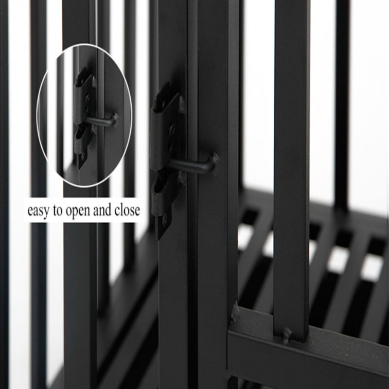 Wholesale Luxury Metal Dog Crate with Detachable Assembly Galvanized Iron Pipe Tray Lock and Button Closure-Pet Supplies
