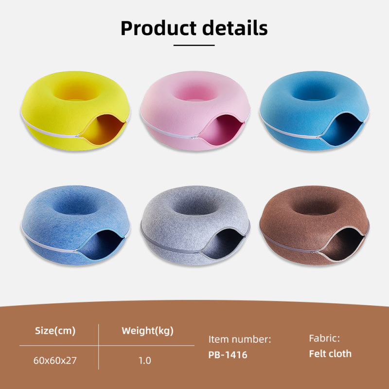 Wholesale Winter Solid Fashion Banana Shaped Warm Soft Punny Dog Bed for Pets Washable