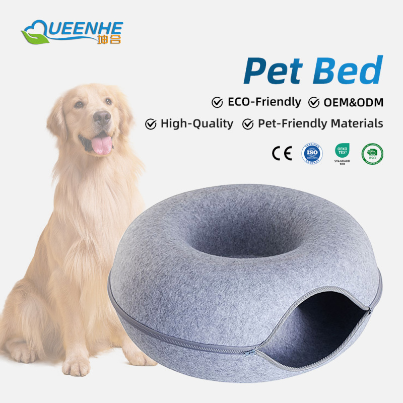 Wholesale Winter Solid Fashion Banana Shaped Warm Soft Punny Dog Bed for Pets Washable