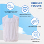Wholesale White Terry Washable Waterproof Adult Bib for Patient or Old People