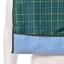 Green Lattice Pattern Waterproof Adult Bib Apron Removeable Crumb Catcher