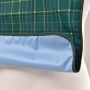 Green Lattice Pattern Waterproof Adult Bib Apron Removeable Crumb Catcher