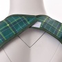 Green Lattice Pattern Waterproof Adult Bib Apron Removeable Crumb Catcher