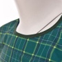 Green Lattice Pattern Waterproof Adult Bib Apron Removeable Crumb Catcher