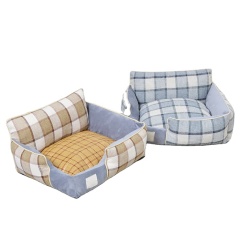 Wholesale Custom Dog Sofa Cotton Linen Pet Bed Memory Foam Dog Beds