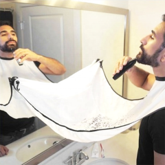 Men's style salon hair cutting aprons suction beard shaving hairdressing cape