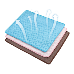 Washable Dogs Cooler Pad Breathable Puppy Cushion Summer Portable Ice Silk Pet Cooling Mat