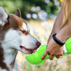 Botella de agua para perros, cuenco portátil para mascotas, botella de agua para mascotas, multifuncional, a prueba de fugas, para exteriores, 4 en 1, productos innovadores para perros