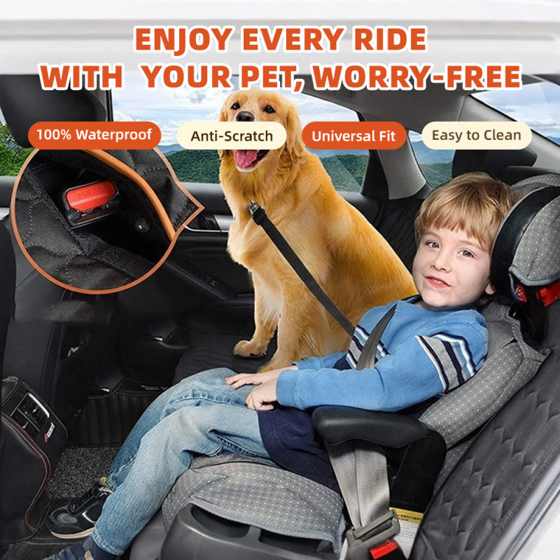 Wholesale Waterproof Car Seat Cover Nonslip Dog Backseat Cover With Mesh Window for Car