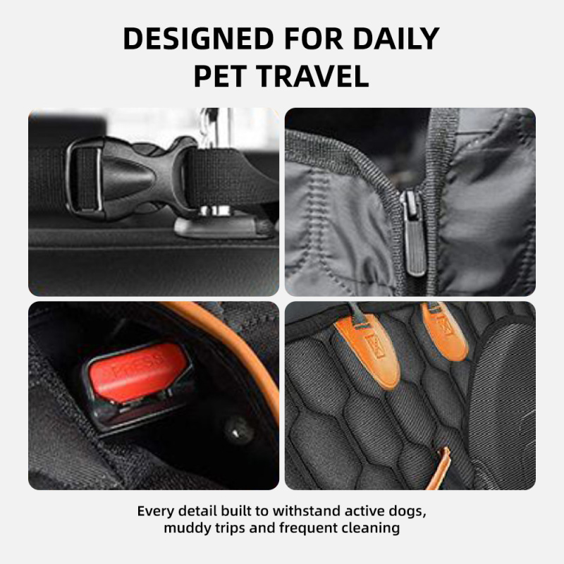 Wholesale Waterproof Car Seat Cover Nonslip Dog Backseat Cover With Mesh Window for Car