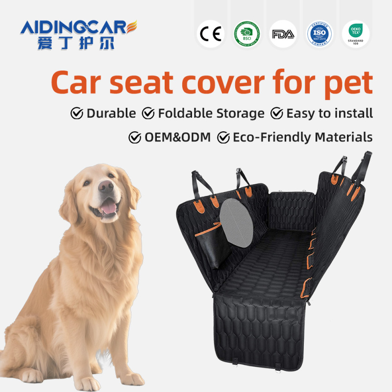 Wholesale Waterproof Car Seat Cover Nonslip Dog Backseat Cover With Mesh Window for Car
