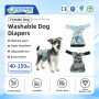 Wholesale Waterproof Printed Cloth Reusable Washable Heavy Absorbency Microfiber Puppy Diaper Wrap Belly Band for Dogs