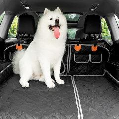 Venta al por mayor Scratch Prevent Antinslip Pet Backseat Cover Fundas de asiento de coche impermeables para perros con ventana de malla
