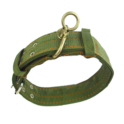 Wholesale Heavy-Duty Green Premium Tactical Dog Collar with Metal Buckle for LargeDogs