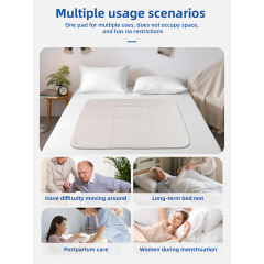 Wholesale Large Quilted Knitted Plain Waterproof Latex-Free Underpads Machine Washable Bed Pads Protector Sheet Adults