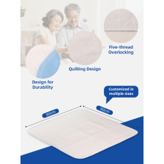 Wholesale Large Quilted Knitted Plain Waterproof Latex-Free Underpads Machine Washable Bed Pads Protector Sheet Adults