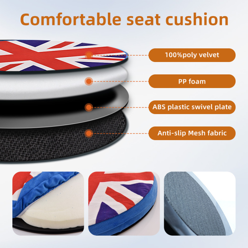 Portable Swivel Transfer Seat Cushion, 360 Degree Rotating Mobility Aid for Elderly Disabled Transfer