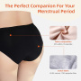 Bragas menstruales de cintura alta Aidingcare de algodón para mujer, ropa interior antifugas