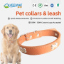 Wholesale Rolled PU Dog Collar Soft Padded Round Puppy Collar  Handmade