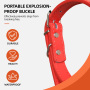 Wholesale Rolled PU Dog Collar Soft Padded Round Puppy Collar  Handmade