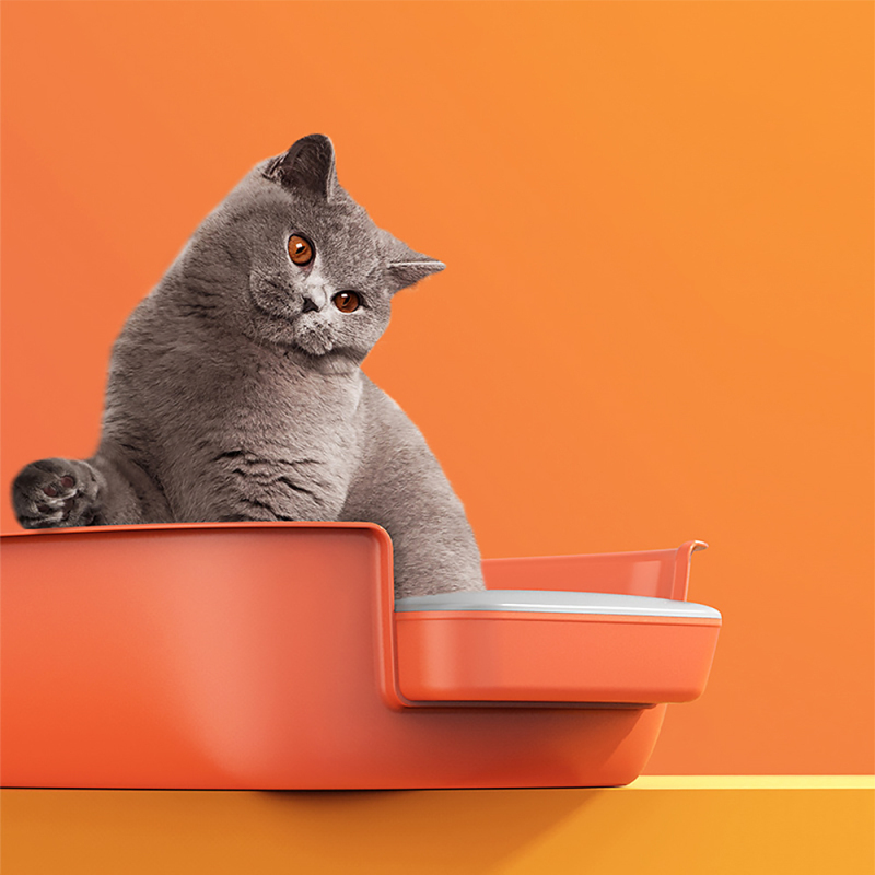 Wholesale Plastic Cat Litter Box Reusable Fully Open Cat Litter Box